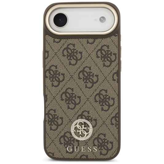 Futrola MagSafe za Apple iPhone 17 Air, Guess, 4G Strass Logo with Big Strap, Braon