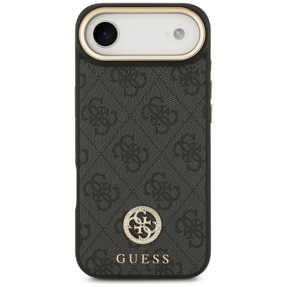 Husa MagSafe za Apple iPhone 17 Air, Guess, 4G Strass Logo with Big Strap, Crna