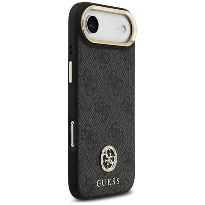 Husa MagSafe za Apple iPhone 17 Air, Guess, 4G Strass Logo with Big Strap, Crna