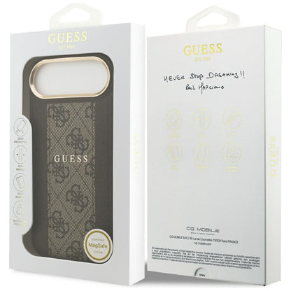 Futrola MagSafe za Apple iPhone 17 Air, Guess, 4G Stripe, Braon