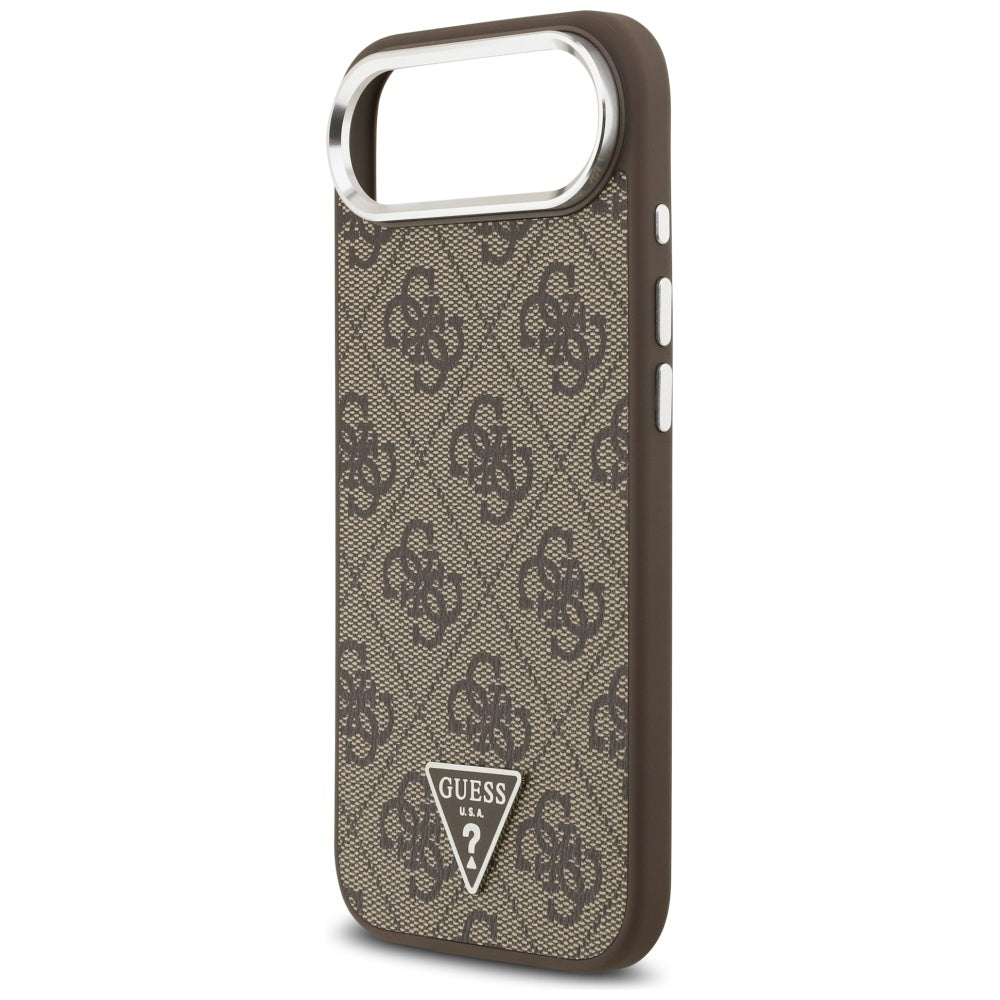 Husa MagSafe za Apple iPhone 17 Air, Guess, 4G Triangle Logo, Smeđe Srebrna