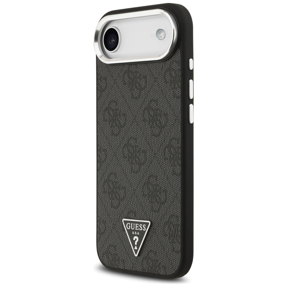 Futrola MagSafe za Apple iPhone 17 Air, Guess, 4G Triangle Logo, Crno Srebrna