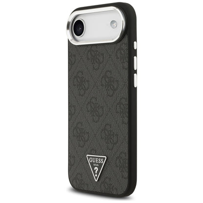Futrola MagSafe za Apple iPhone 17 Air, Guess, 4G Triangle Logo, Crno Srebrna