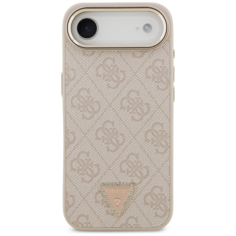 Futrola MagSafe za Apple iPhone 17 Air, Guess, 4G Triangle Logo, Zlatno Roza