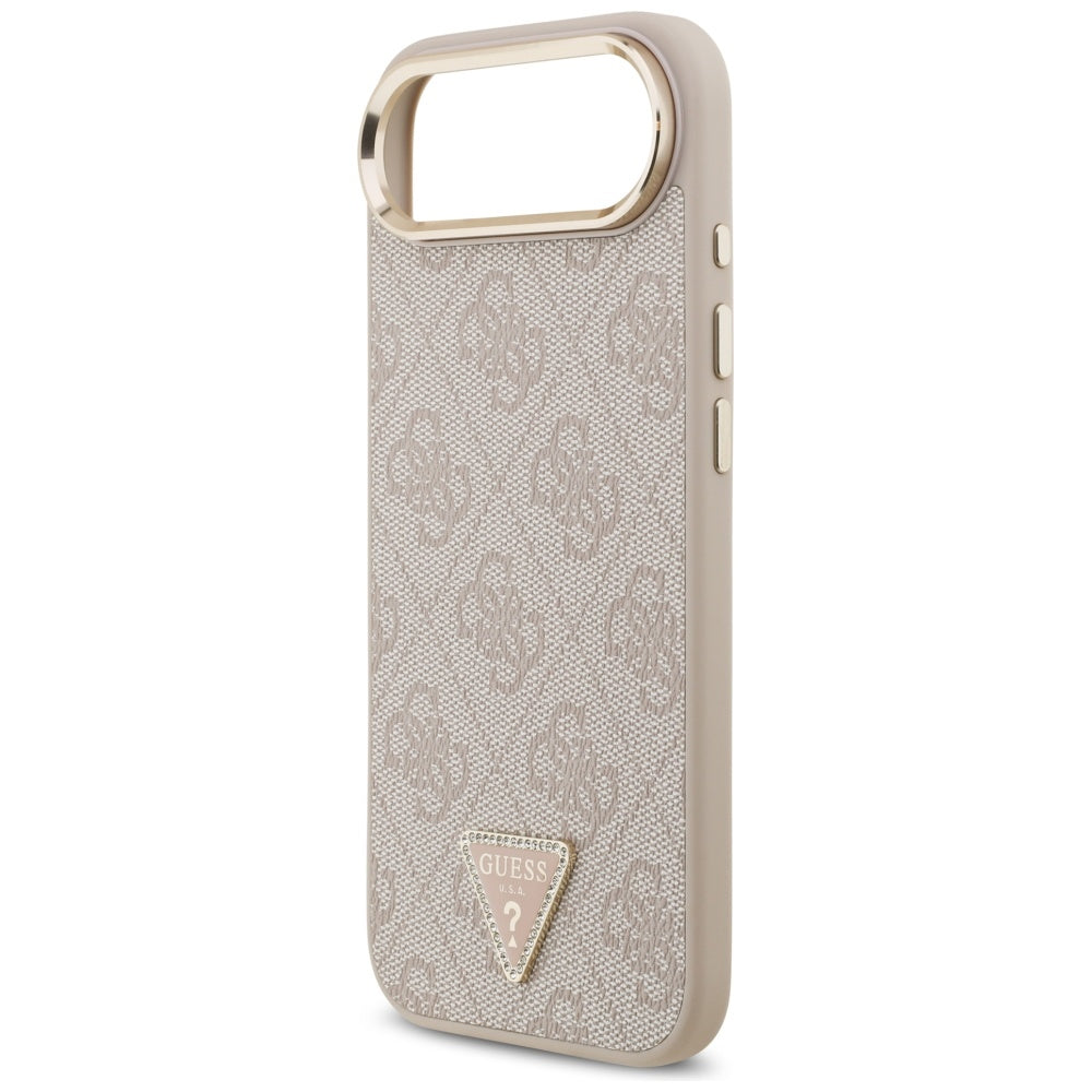 Futrola MagSafe za Apple iPhone 17 Air, Guess, 4G Triangle Logo, Zlatno Roza