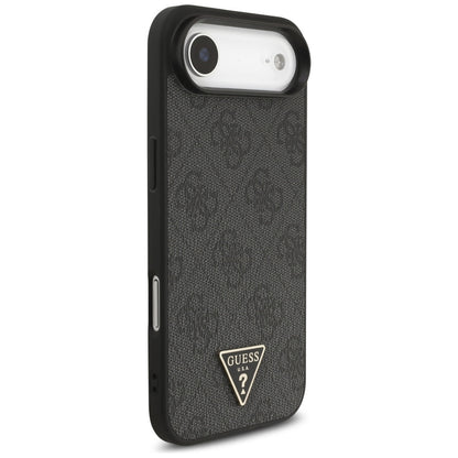 Husa MagSafe za Apple iPhone 17 Air, Guess, 4G Triangle Logo sa kaišem, Crna