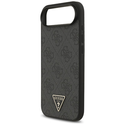 Husa MagSafe za Apple iPhone 17 Air, Guess, 4G Triangle Logo sa kaišem, Crna