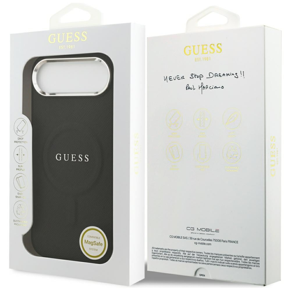 Futrola MagSafe za Apple iPhone 17 Air, Guess, Classic Logo, Crna