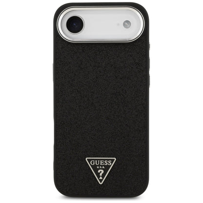 Futrola MagSafe za Apple iPhone 17 Air, Guess, Glitter Triangle Logo, Crna