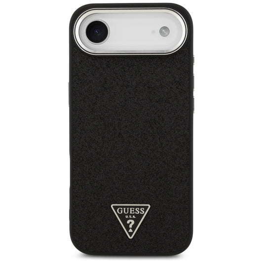 Futrola MagSafe za Apple iPhone 17 Air, Guess, Glitter Triangle Logo, Crna