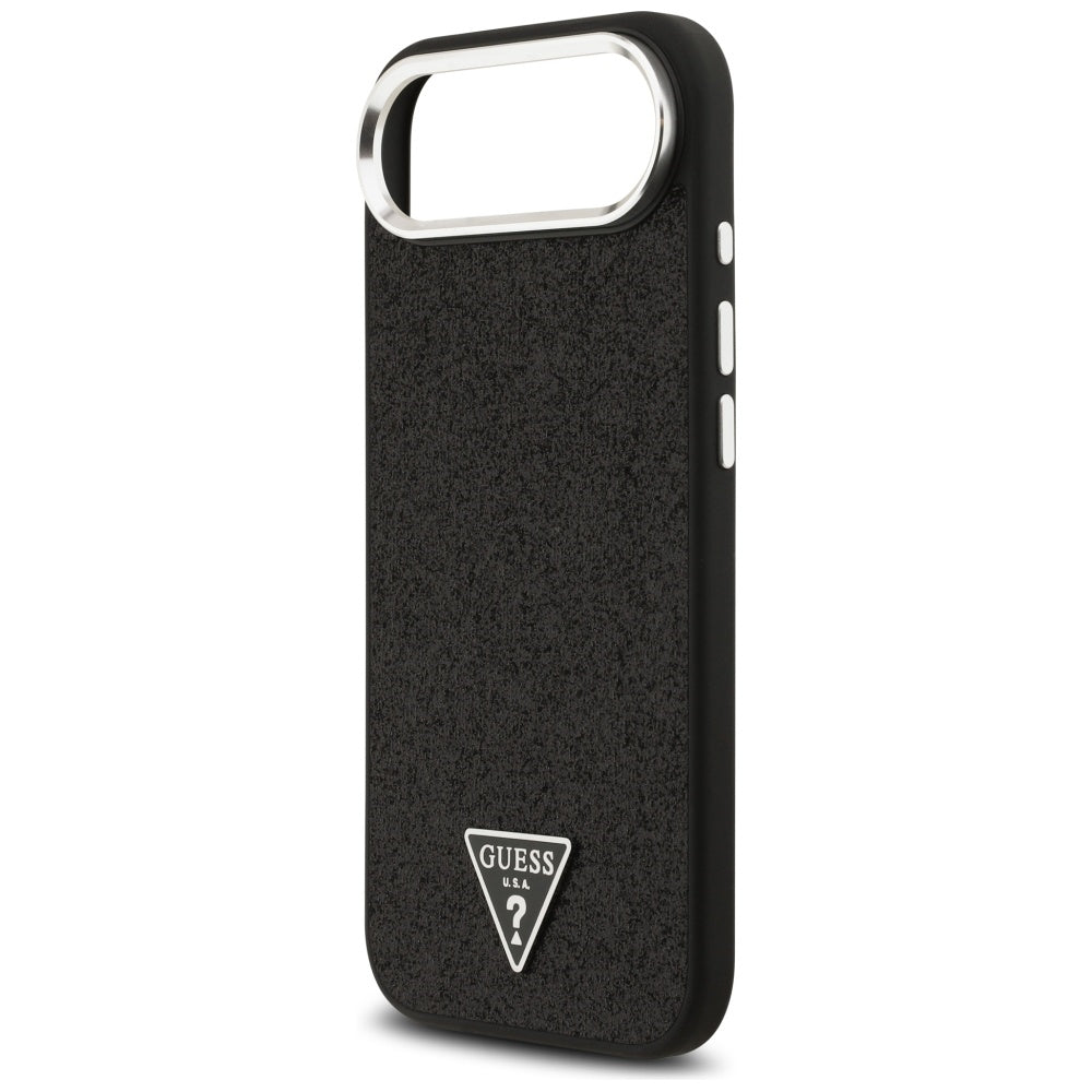 Futrola MagSafe za Apple iPhone 17 Air, Guess, Glitter Triangle Logo, Crna