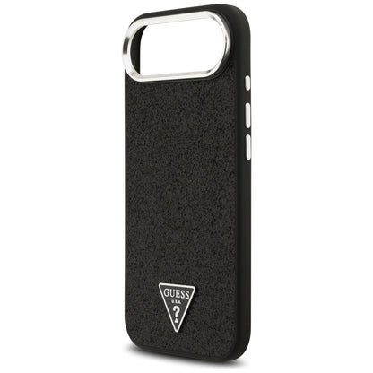 Futrola MagSafe za Apple iPhone 17 Air, Guess, Glitter Triangle Logo, Crna