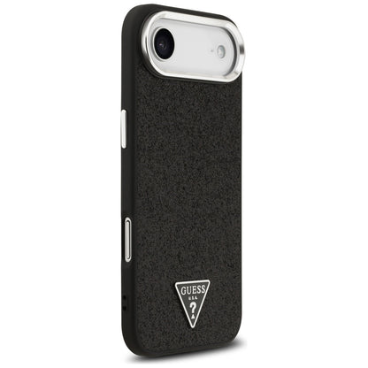 Futrola MagSafe za Apple iPhone 17 Air, Guess, Glitter Triangle Logo, Crna