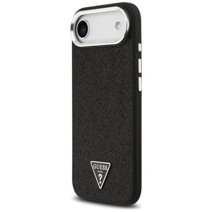 Futrola MagSafe za Apple iPhone 17 Air, Guess, Glitter Triangle Logo, Crna