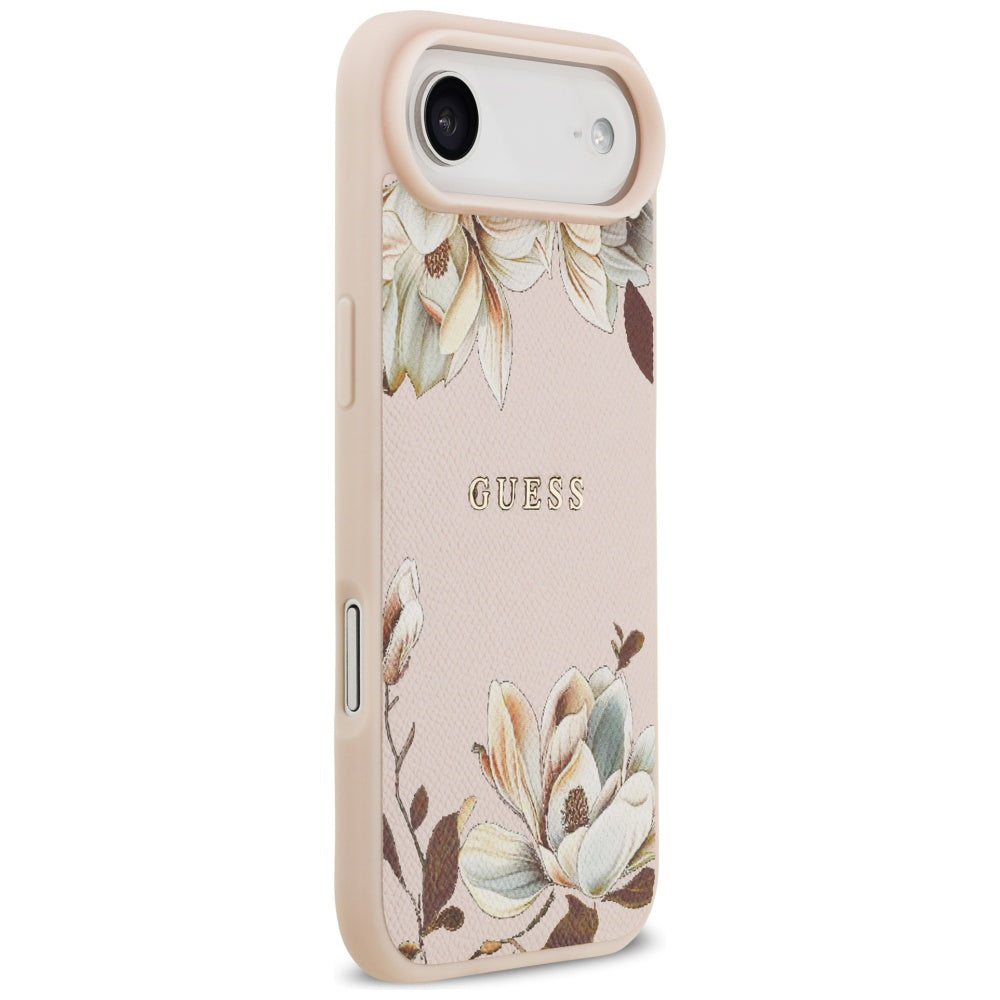 Futrola MagSafe za Apple iPhone 17 Air, Guess, Grained Flowers, Roze