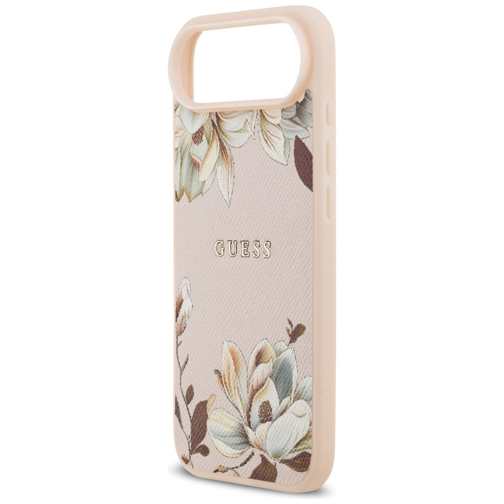 Futrola MagSafe za Apple iPhone 17 Air, Guess, Grained Flowers, Roze