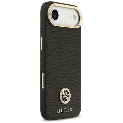 Futrola MagSafe za Apple iPhone 17 Air, Guess, Grained Strass Logo, Crna