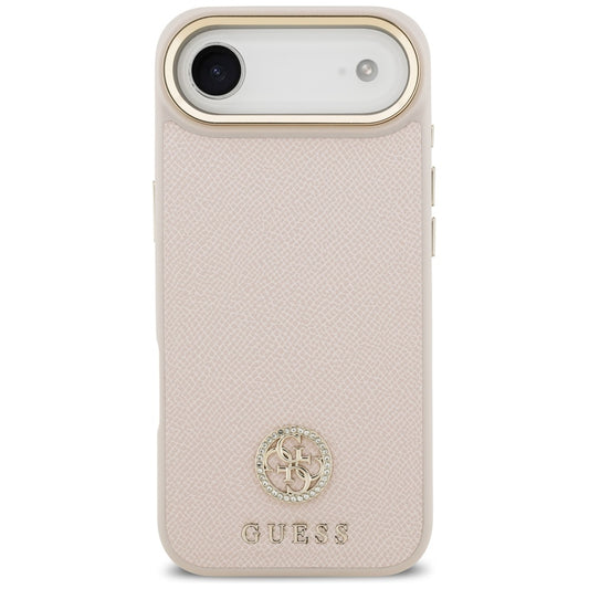 Futrola MagSafe za Apple iPhone 17 Air, Guess, Grained Strass Logo, Roze