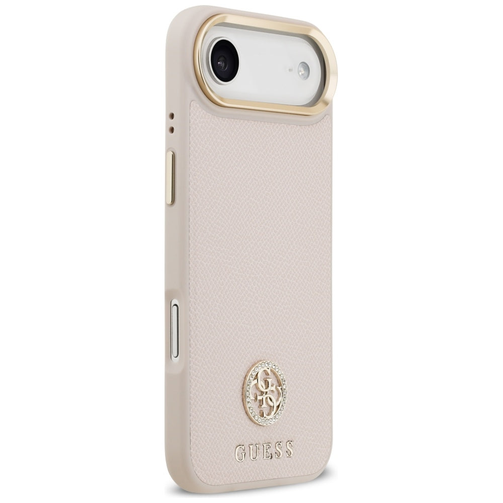 Futrola MagSafe za Apple iPhone 17 Air, Guess, Grained Strass Logo, Roze