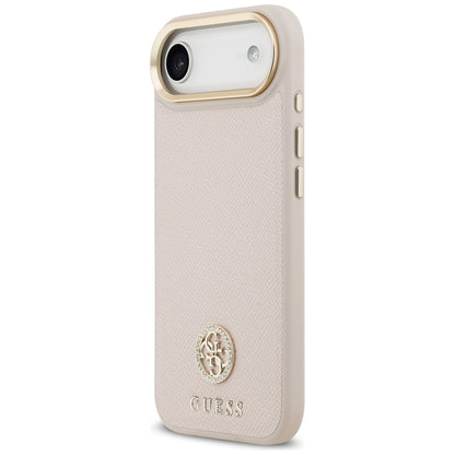 Futrola MagSafe za Apple iPhone 17 Air, Guess, Grained Strass Logo, Roze