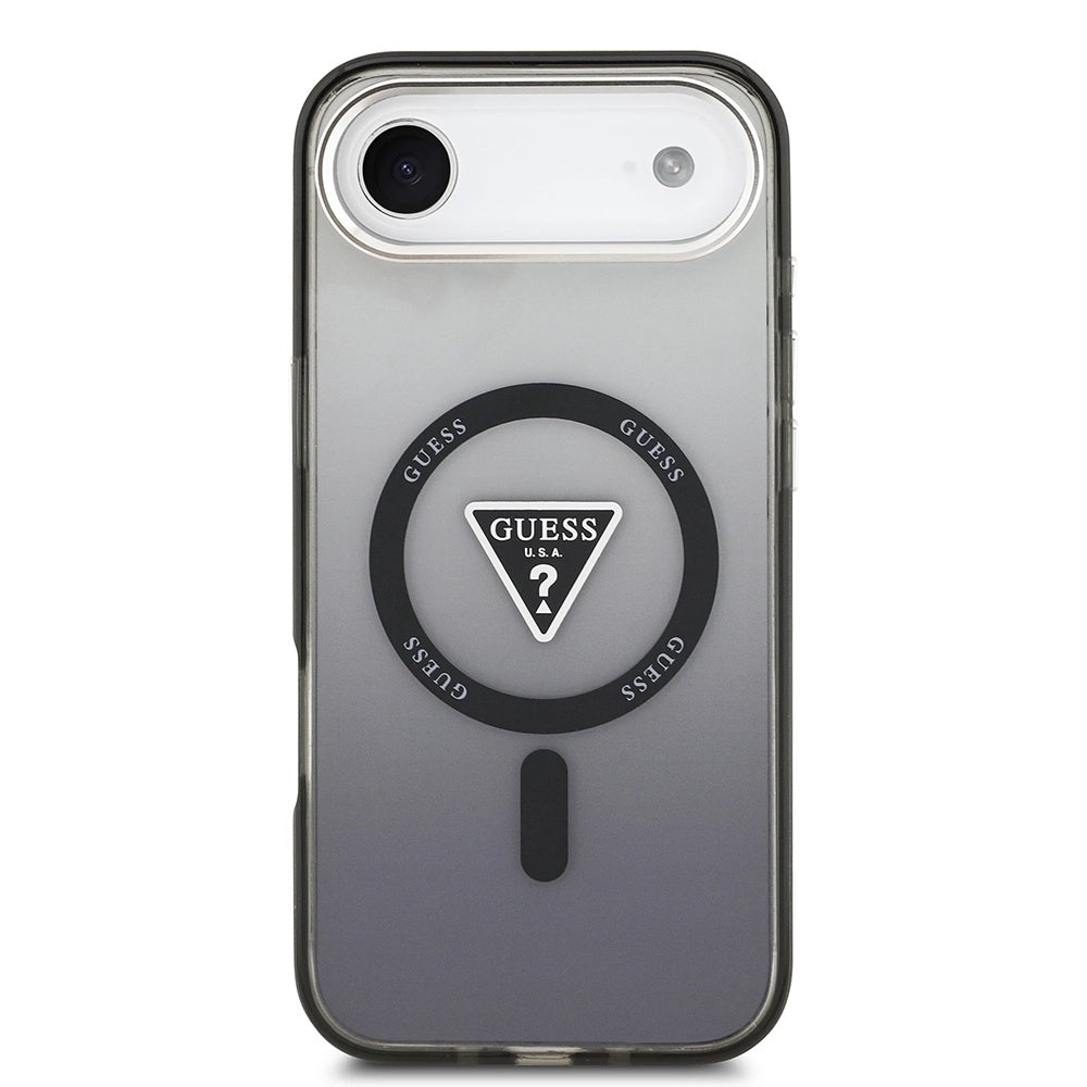 Futrola MagSafe za Apple iPhone 17 Air, Guess, IML Gradient Triangle Logo, Crna