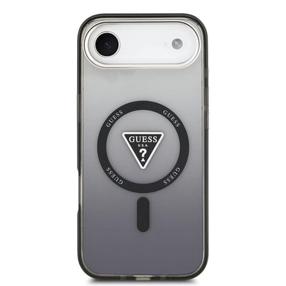 Futrola MagSafe za Apple iPhone 17 Air, Guess, IML Gradient Triangle Logo, Crna