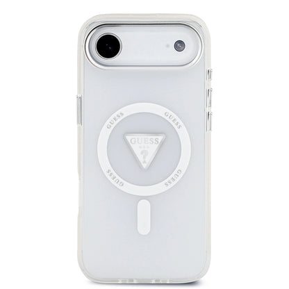 Futrola MagSafe za Apple iPhone 17 Air, Guess, IML Gradient Triangle Logo, Transparentna
