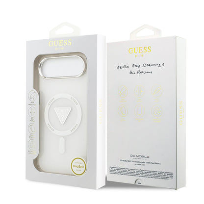 Futrola MagSafe za Apple iPhone 17 Air, Guess, IML Gradient Triangle Logo, Transparentna
