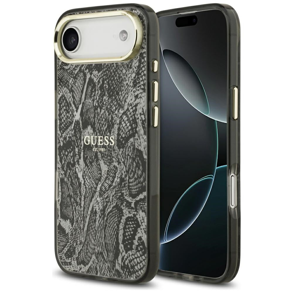 Futrola MagSafe za Apple iPhone 17 Air, Guess, Python Pattern, Crna