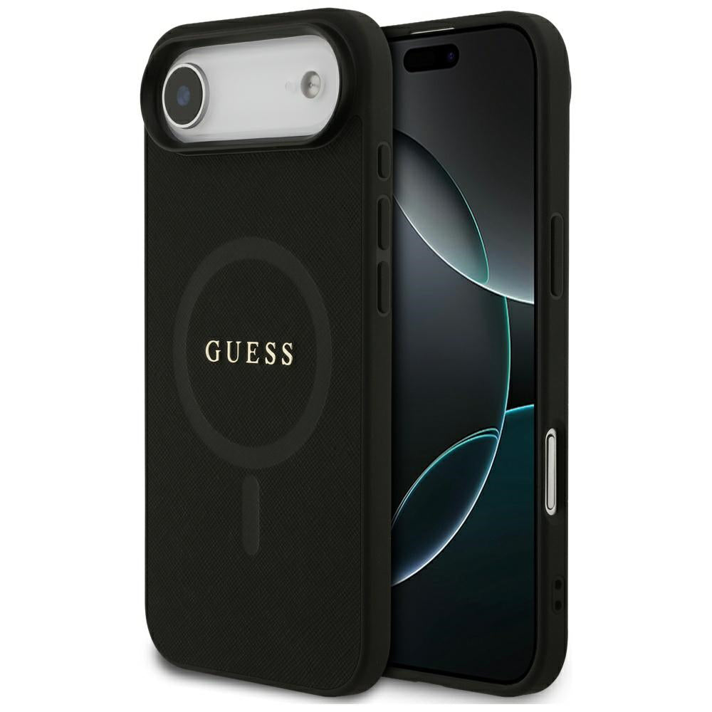Futrola MagSafe za Apple iPhone 17 Air, Guess, Saffiano Classic Logo, Crna