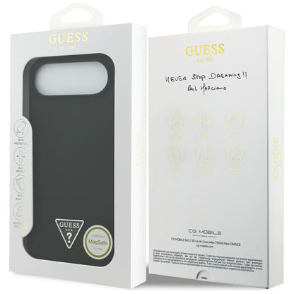 Futrola MagSafe za Apple iPhone 17 Air, Guess, Triangle Logo, Crna
