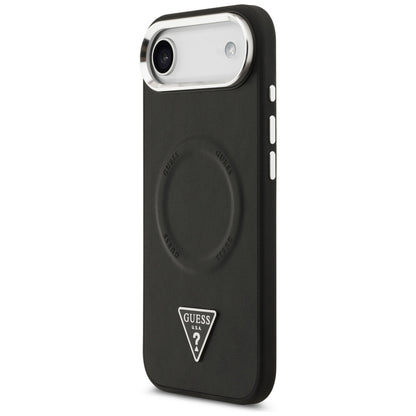 Futrola MagSafe za Apple iPhone 17 Air, Guess, Triangle Logo, Crna Srebrna
