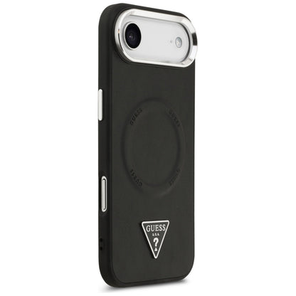Futrola MagSafe za Apple iPhone 17 Air, Guess, Triangle Logo, Crna Srebrna
