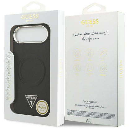 Futrola MagSafe za Apple iPhone 17 Air, Guess, Triangle Logo, Crna Srebrna