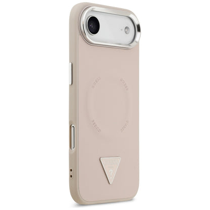 Futrola MagSafe za Apple iPhone 17 Air, Guess, Triangle Logo, Roze Srebrna