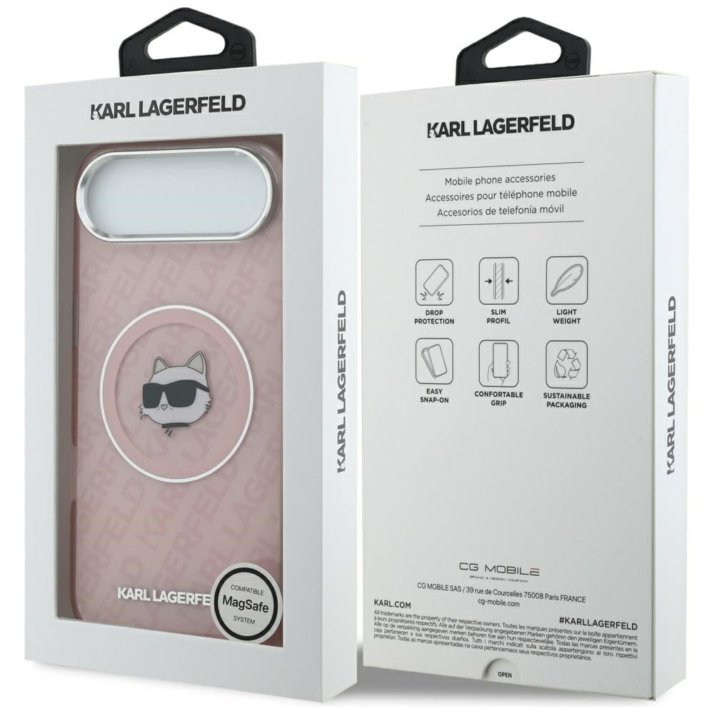 Futrola MagSafe za Apple iPhone 17 Air, Karl Lagerfeld, IML Choupette`s Head, Roze