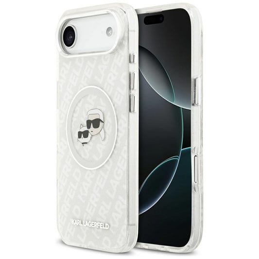 Futrola MagSafe za Apple iPhone 17 Air, Karl Lagerfeld, IML Glitter Karl & Choupette`s Heads, Siva