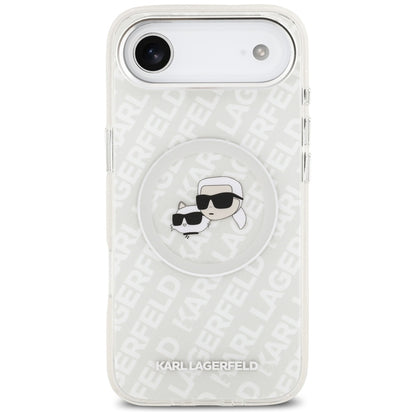 Futrola MagSafe za Apple iPhone 17 Air, Karl Lagerfeld, IML Glitter Karl & Choupette`s Heads, Siva