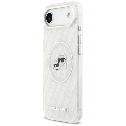 Futrola MagSafe za Apple iPhone 17 Air, Karl Lagerfeld, IML Glitter Karl & Choupette`s Heads, Siva