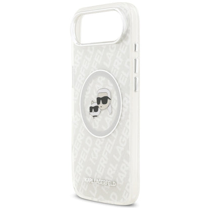 Futrola MagSafe za Apple iPhone 17 Air, Karl Lagerfeld, IML Glitter Karl & Choupette`s Heads, Siva