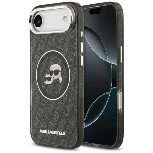 Futrola MagSafe za Apple iPhone 17 Air, Karl Lagerfeld, IML Glitter Karl & Choupette`s Heads, Crna