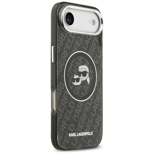 Futrola MagSafe za Apple iPhone 17 Air, Karl Lagerfeld, IML Glitter Karl & Choupette`s Heads, Crna