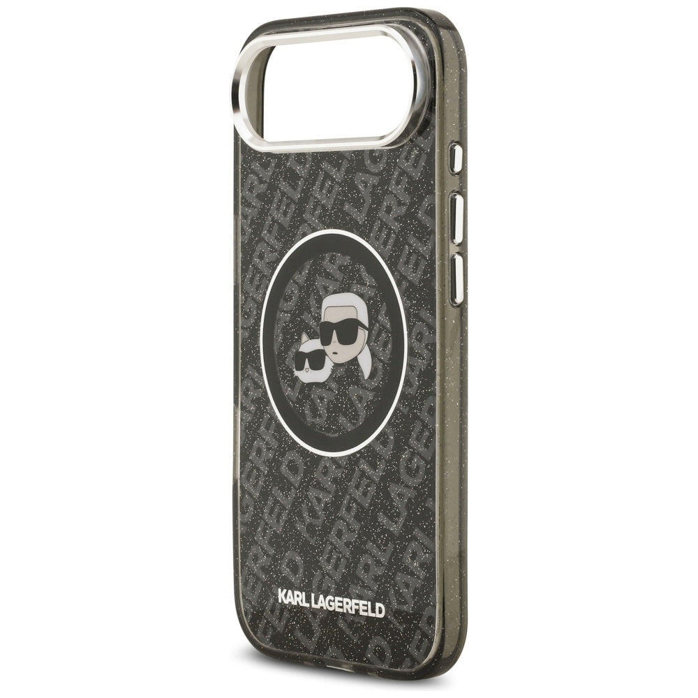 Futrola MagSafe za Apple iPhone 17 Air, Karl Lagerfeld, IML Glitter Karl & Choupette`s Heads, Crna