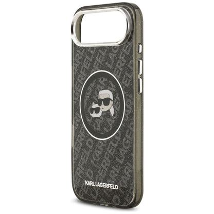 Futrola MagSafe za Apple iPhone 17 Air, Karl Lagerfeld, IML Glitter Karl & Choupette`s Heads, Crna
