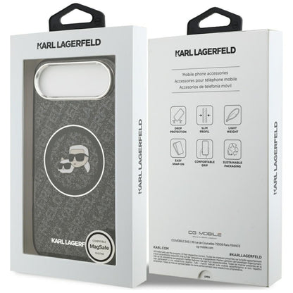 Futrola MagSafe za Apple iPhone 17 Air, Karl Lagerfeld, IML Glitter Karl & Choupette`s Heads, Crna