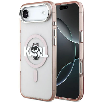 Futrola MagSafe za Apple iPhone 17 Air, Karl Lagerfeld, IML Sketch Logo Choupette, Roze