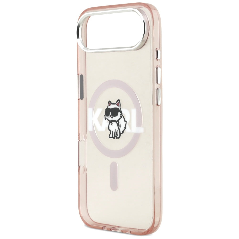 Futrola MagSafe za Apple iPhone 17 Air, Karl Lagerfeld, IML Sketch Logo Choupette, Roze