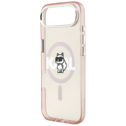 Futrola MagSafe za Apple iPhone 17 Air, Karl Lagerfeld, IML Sketch Logo Choupette, Roze
