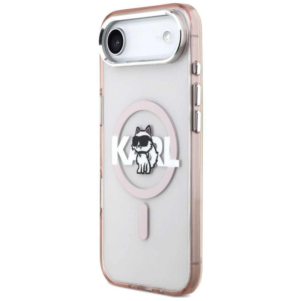 Futrola MagSafe za Apple iPhone 17 Air, Karl Lagerfeld, IML Sketch Logo Choupette, Roze