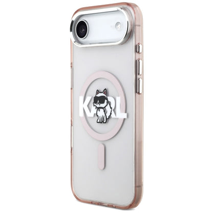 Futrola MagSafe za Apple iPhone 17 Air, Karl Lagerfeld, IML Sketch Logo Choupette, Roze